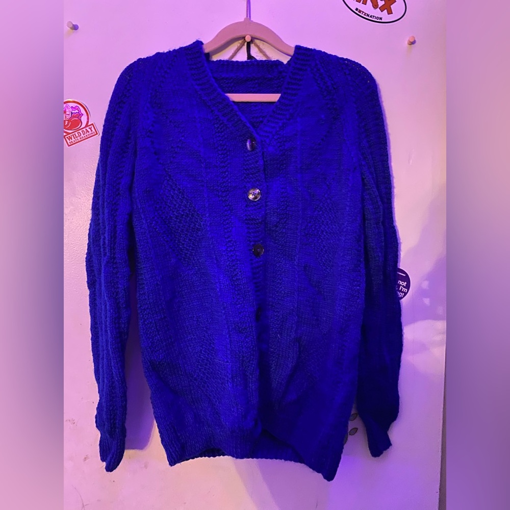 Cute blue button down sweater